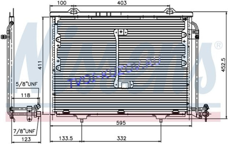РАДИАТОР КОНДИЦИОНЕРА 590x407 92-  - для MERCEDES W202