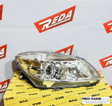 ФАРА ПРАВАЯ ЭЛЕКТРИКА ХРОМ H7+H7 С ЭК для FABIA/ROOMSTER 10-