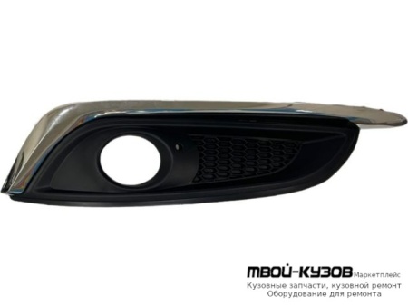 РЕШЕТКА БАМПЕРА ПЕРЕДНИЙ ЛЕВАЯ СТОРОНА С ОТВЕРСТИЯМИ ПОД ПРОТИВОТУМАННЫЕ ФАРЫ , ХРОМ МОЛДИНГ (КИТАЙ) для Opel INSIGNIA (2008-)