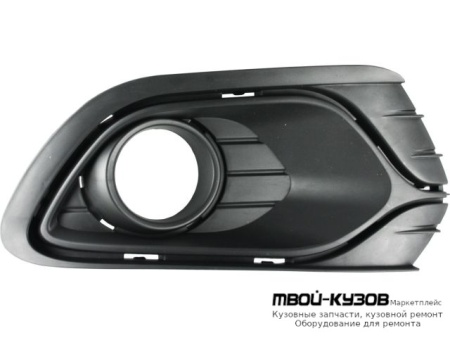 РЕШЕТКА БАМПЕРА ПЕРЕДНИЙ ПРАВАЯ СТОРОНА С ОТВЕРСТИЯМИ ПОД ПРОТИВОТУМАННЫЕ ФАРЫ (ТАЙВАНЬ) для Renault LOGAN / SANDERO (2014-)