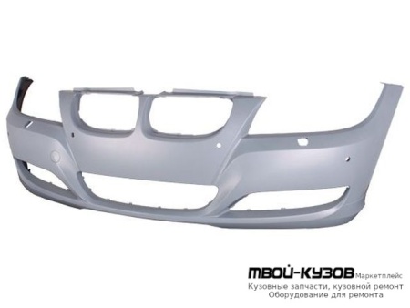 БАМПЕР ПЕРЕДНИЙ С ОТВЕРСТИЯМИ ПОД ОМЫВАТЕЛЬ ФАР , ПОД ДАТЧИКИ ГРУНТ (ТАЙВАНЬ) для BMW E90 СЕДАН / E91 УНИВЕРСАЛ (3 SERIES) (2004-)