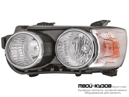 ФАРА ЛЕВАЯ СТОРОНА С КОРРЕКТОР ХРОМ (DEPO) для Chevrolet AVEO T300 (2011-)