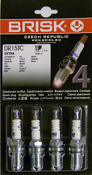 Свечи Brisk DR15TC-1 (Extra) ВАЗ инжектор 16 клап. в блистере