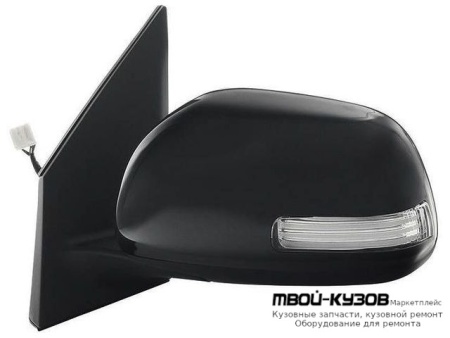 ЗЕРКАЛО ЛЕВАЯ СТОРОНА ЭЛЕКТР С ПОДОГРЕВОМ , С УКАЗАТЕЛЬ ПОВОРОТА (CONVEX) ГРУНТ (ТАЙВАНЬ) для Toyota RAV4 (2006-)