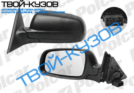 PASSAT 96-98 ЗЕРКАЛО ЛЕВОЕ ЭЛЕКТРИКА С ОБОГРЕВОМ ЧЕРНОЕ