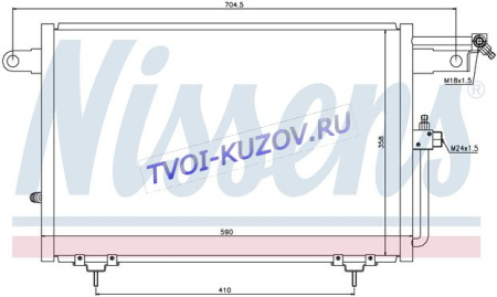 РАДИАТОР КОНДИЦ.550x375 Бенз/Diesel 2,5TD(+A6 94-)  - для AUDI 100 РАДИАТОР КОНДИЦ.550x375 Бенз/Diesel 2,5TD(+A6 94-)  - для AUDI 100