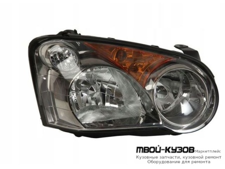 ФАРА ПРАВАЯ СТОРОНА ПОД КОРРЕКТОР ВНУТРИ (DEPO) ЧЁРНЫЙ для Subaru IMPREZA (2001-)