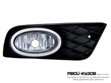 ФАРА ПРОТИВОТУМАННАЯ ПРАВАЯ СТОРОНА (СЕДАН) В СБОРЕ С РЕШЕТК (DEPO) для Honda CIVIC (2012-) СЕДАН
