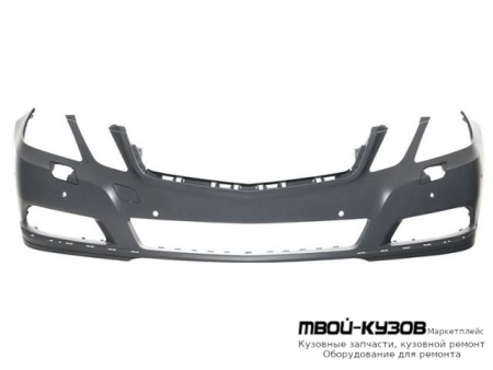 БАМПЕР ПЕРЕДНИЙ С ОТВЕРСТИЯМИ ПОД ПРОТИВОТУМАННЫЕ ФАРЫ , ПОД ДАТЧИКИ , П/ОМЫВАТЕЛЬ ФАР , ГРУНТ (CLASSIC) (ТАЙВАНЬ) для Mercedes W212 (2009-)