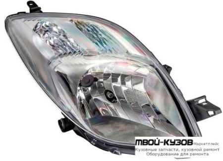 ФАРА ПРАВАЯ СТОРОНА +/- КОРРЕКТОР (DEPO) УКАЗАТЕЛЬ ПОВОРОТА БЕЛ для Toyota YARIS (08.2005-)