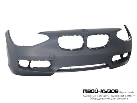 БАМПЕР ПЕРЕДНИЙ БЕЗ ОТВ ПОД ДАТЧИКИ , БЕЗ ОТВ П/ОМЫВАТЕЛЬ ФАР (ТАЙВАНЬ) для BMW F20 / F21 1 series (2011-)