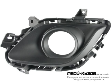 РЕШЕТКА БАМПЕРА ПЕРЕДНИЙ ПРАВАЯ СТОРОНА С ОТВЕРСТИЯМИ ПОД ПРОТИВОТУМАННЫЕ ФАРЫ (ТАЙВАНЬ) для Mazda 6 (2013-)