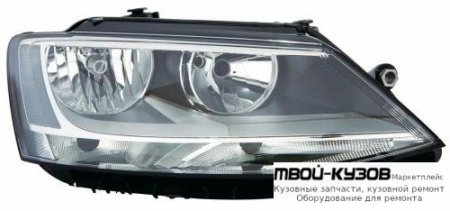 ФАРА ПРАВАЯ СТОРОНА С КОРРЕКТОР ВНУТРИ (DEPO) ЧЁРНЫЙ для Volkswagen JETTA (2011-)