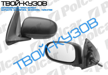 ALMERA 03.00- ЗЕРКАЛО ЛЕВОЕ (механич.,черн.кр.,стекло асфера)