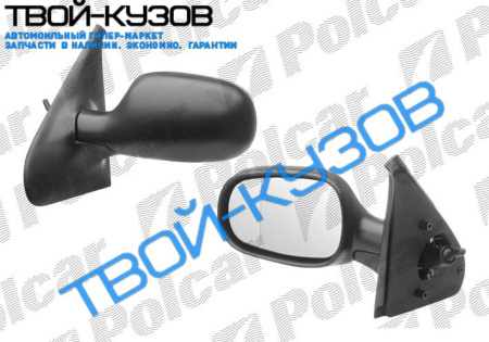 CLIO 01-ЗЕРКАЛО ЛЕВОЕ МЕХАНИКА ЧЕРНОЕ VIEWMAX