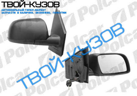 POLO (HB) 01-05 ЗЕРКАЛО ПРАВОЕ МЕХАНИКА ЧЁРНОЕ