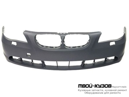 БАМПЕР ПЕРЕДНИЙ БЕЗ ОТВ ПОД ДАТЧИКИ ГРУНТ (ТАЙВАНЬ) для BMW E60 (2002-)