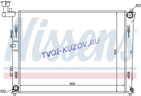 РАДИАТОР 600x455 M +/-AC 1.6/2.0