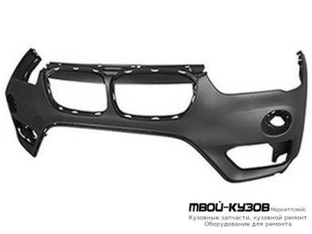 БАМПЕР ПЕРЕДНИЙ ВЕРХН С ОТВ ПОД ДАТЧИКИ ГРУНТ (ТАЙВАНЬ) для BMW F48 X1 (2016-)