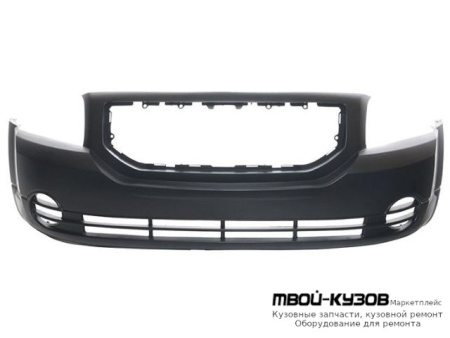 БАМПЕР ПЕРЕДНИЙ БЕЗ ОТВЕРСТИЙ ПОД ПРОТИВОТУМАННЫЕ ФАРЫ ГРУНТ (ТАЙВАНЬ) для Dodge CALIBER (2007-)