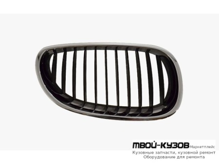 РЕШЕТКА РАДИАТОРА ПРАВАЯ СТОРОНА ХРОМ-ЧЁРНЫЙ (ТАЙВАНЬ) для BMW E60 (2002-)