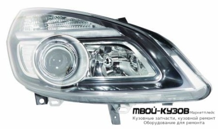 ФАРА ПРАВАЯ СТОРОНА ПОД КОРРЕКТОР ВНУТРИ (DEPO) ЧЁРНЫЙ для Renault SCENIC (06.2003 - 2012)