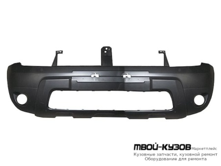 БАМПЕР ПЕРЕДНИЙ С ОТВЕРСТИЯМИ ПОД ПРОТИВОТУМАННЫЕ ФАРЫ ЧЁРНЫЙ (ТАЙВАНЬ) для Renault DUSTER (2010-)