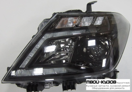 ФАРА ЛЕВАЯ + ПРАВАЯ (КОМПЛЕКТ) ТЮНИНГ (КСЕНОН) ЛИНЗОВАННАЯ С ДИОД (EAGLE EYES) ВНУТРИ ЧЁРНЫЙ для Nissan PATROL Y61 (08.2005-)