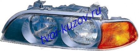 E39 (H7-HB3) ФАРА левая (DEPO) ПОД КОРРЕКТОР указ. поворота ЖЕЛТ