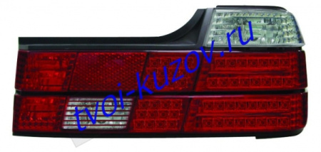 E32 ФОНАРЬ задний внешний левый вместе с правым (КОМПЛЕКТ) ТЮНИНГОВАН. прозрачн. с ДИОД ГАБАРИТ СТОП СИГНАЛ хрустальн. красно-белый