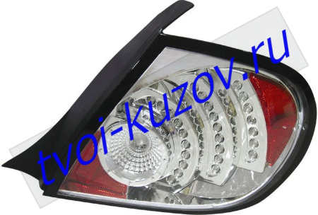 NEON ФОНАРЬ ЗАДН ВНЕШН Л+П (КОМПЛЕКТ) ТЮНИНГ С ДИОД ПРОЗРАЧ ВНУТРИ ХРОМ