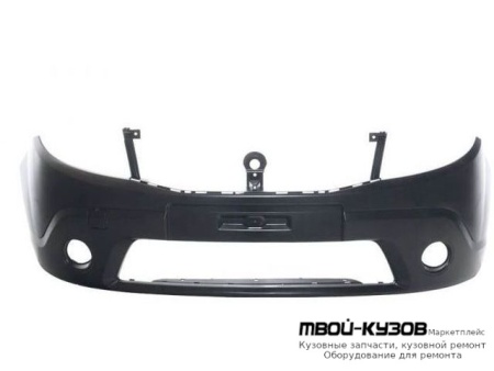 БАМПЕР ПЕРЕДНИЙ С ОТВЕРСТИЯМИ ПОД ПРОТИВОТУМАННЫЕ ФАРЫ (ТАЙВАНЬ) для Renault SANDERO (2008-)