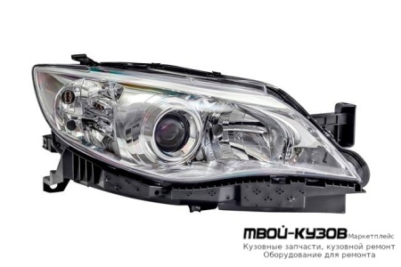 ФАРА ПРАВАЯ СТОРОНА ЛИНЗОВАННАЯ ПОД КОРРЕКТОР ВНУТРИ (DEPO) ХРОМ для Subaru IMPREZA (2007-)
