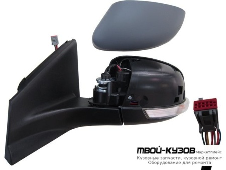 ЗЕРКАЛО ЛЕВАЯ СТОРОНА ЭЛЕКТР С ПОДОГРЕВОМ АВТОСКЛАДЫВ УКАЗАТЕЛЬ ПОВОРОТА ПОДСВЕТ (ASPHERICAL) ГРУНТ (ТАЙВАНЬ) для Ford MONDEO (04.2007-)