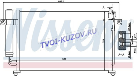 РАДИАТОР КОНДИЦИОНЕРА М  - для HYUNDAI GETZ