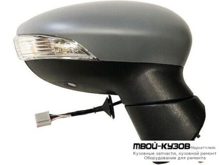 ЗЕРКАЛО ПРАВАЯ СТОРОНА ЭЛЕКТР С ПОДОГРЕВОМ , УКАЗАТЕЛЬ ПОВОРОТА , АВТОСКЛАДЫВ , ПОДСВЕТ (ASPHERICAL) (ТАЙВАНЬ) для Ford FIESTA (2008-)