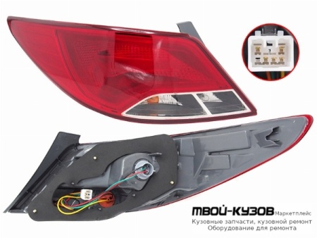 ФОНАРЬ ЗАДНИЙ ВНЕШНИЙ ЛЕВАЯ СТОРОНА (СЕДАН) для Hyundai SOLARIS (2011-)