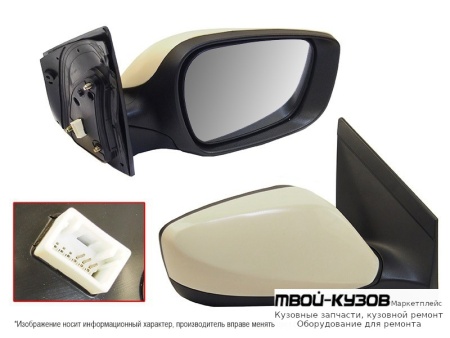 ЗЕРКАЛО ПРАВАЯ СТОРОНА ЭЛЕКТР С ПОДОГРЕВОМ (КИТАЙ) для Hyundai I30 (2012-)