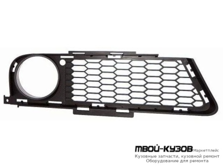 РЕШЕТКА БАМПЕРА ПЕРЕДНИЙ ПРАВАЯ СТОРОНА С ОТВЕРСТИЯМИ ПОД ПРОТИВОТУМАННЫЕ ФАРЫ (DEPO) для BMW E90 СЕДАН / E91 УНИВЕРСАЛ (3 SERIES) (2004-)