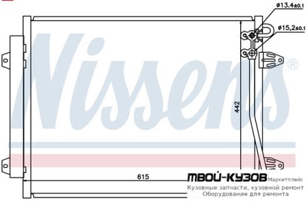 PASSAT КОНДЕНСАТОР КОНДИЦИОНЕРА (см.каталог) для Volkswagen PASSAT B6 (06.2005-), Volkswagen PASSAT CC (2009-)