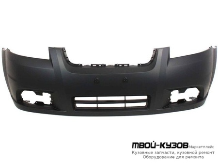 БАМПЕР ПЕРЕДНИЙ (СЕДАН) С ОТВ П/ ПРОТИВОТУМ ГРУНТ (ТАЙВАНЬ) для Chevrolet AVEO T250 (2006-)