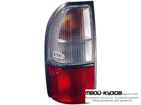ФОНАРЬ ЗАДНИЙ ВНЕШНИЙ ЛЕВАЯ СТОРОНА (DEPO) КРАСНЫЙ-БЕЛ для Toyota LANDCRUISER PRADO 90 (04.1996 - 09.2002)