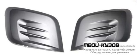 РЕШЕТКА БАМПЕРА ПЕРЕДНИЙ ЛЕВАЯ + ПРАВАЯ (КОМПЛЕКТ) БЕЗ ОТВ (ТАЙВАНЬ) для Peugeot BOXER (2014-) / FIAT DUCATO (2014-)