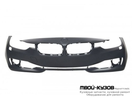 БАМПЕР ПЕРЕДНИЙ (СЕДАН) С ОТВЕРСТИЯМИ ПОД ОМЫВАТЕЛЬ ФАР , БЕЗ ОТВ ПОД ДАТЧИКИ , П/КАМЕРУ , ПАРК. ПОМОЩНИК ГРУНТ (ТАЙВАНЬ) для BMW F30 3 series (2012-)