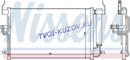 РАДИАТОР КОНДИЦИОНЕРА  - для HYUNDAI ELANTRA