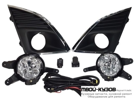 ФАРА ПРОТИВОТУМАННАЯ ЛЕВАЯ + ПРАВАЯ (КОМПЛЕКТ) С РЕШЕТК , ПРОВОДК И КНОПКОЙ для Chevrolet CRUZE (2009-)