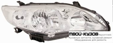 ФАРА ПРАВАЯ СТОРОНА (КСЕНОН) ПОД КОРРЕКТОР (DEPO) для Toyota COROLLA E150 (2006-) СЕДАН