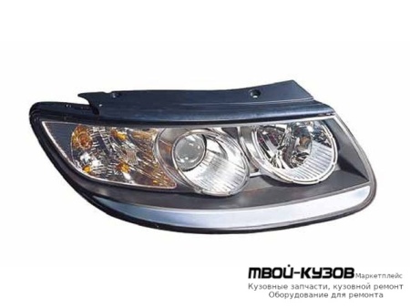 ФАРА ПРАВАЯ СТОРОНА +/- КОРРЕКТОР (DEPO) ВНУТРИ ЧЁРНЫЙ для Hyundai SANTA FE (2006-2011)