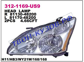 rx300 фара правая 312-1169R-US9