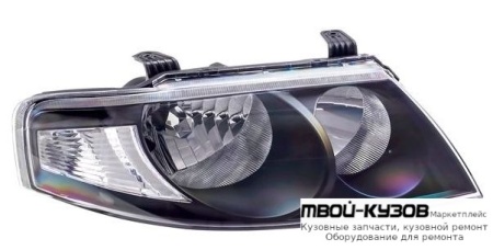 ФАРА ПРАВАЯ СТОРОНА ПОД КОРРЕКТОР ВНУТРИ (DEPO) ЧЁРНЫЙ для Nissan ALMERA CLASSIC (01.2006-)